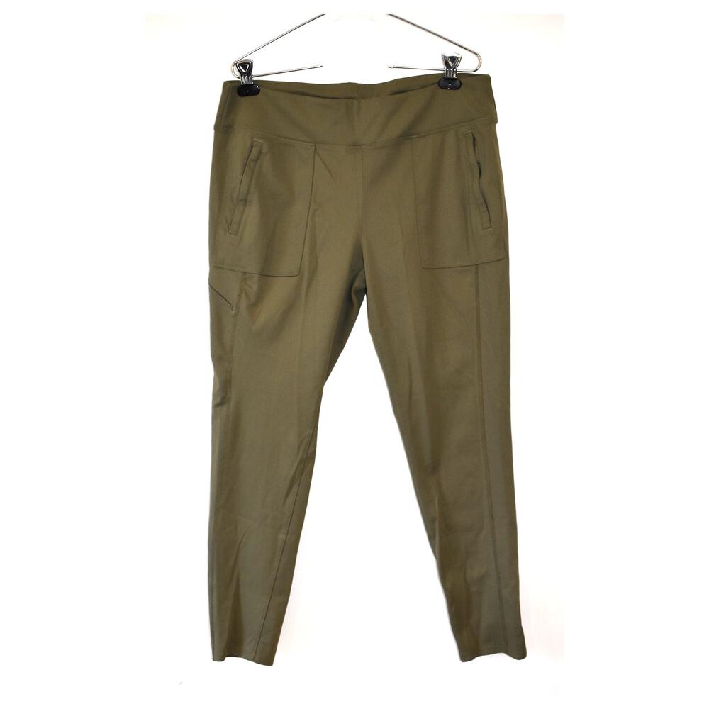 RIDGECUT TOUGHWEAR Women's Nylon Pants Size Large Green Army Zipper Pockets